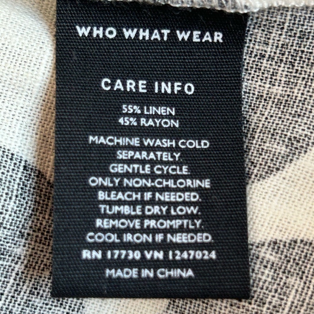 NWT Who What Wear Dress S Black White Polka Dot Linen Blend Sundress retro chic - Picture 5 of 5